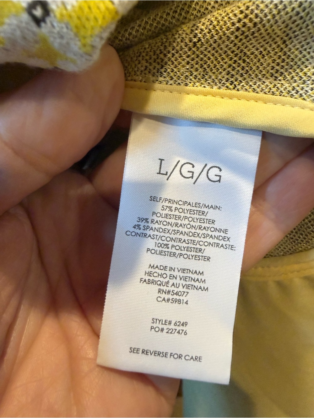 CAbi Yellow Double-Breasted Hobnob Topper. - Picture 8 of 8